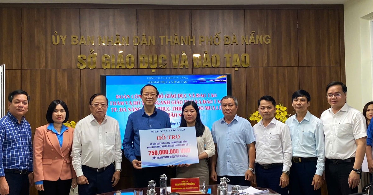 Bộ Giáo dục và Đào tạo hỗ trợ 750 triệu đồng cho ngành giáo dục Đà Nẵng