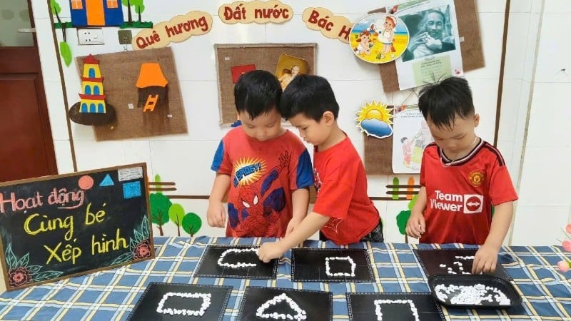 សកម្មភាពអប់រំនៅសាលាមត្តេយ្យ Dai Dong 2 ឃុំ Dai Dong ខេត្ត Bac Ninh។