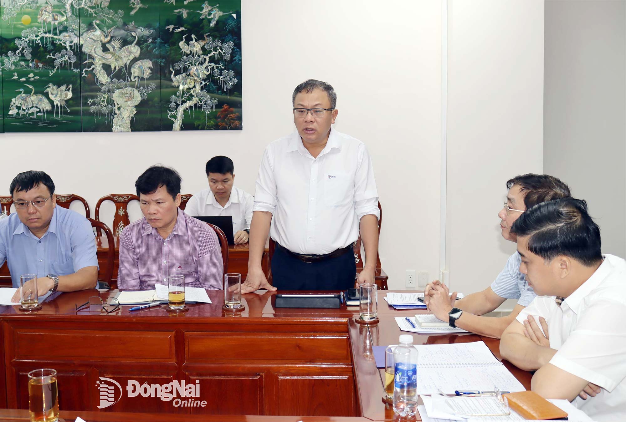 Pham Hong Phuong, assisterende generaldirektør i Vietnam Electricity Group, ga anbefalinger til provinsen. Foto: Hoang Loc