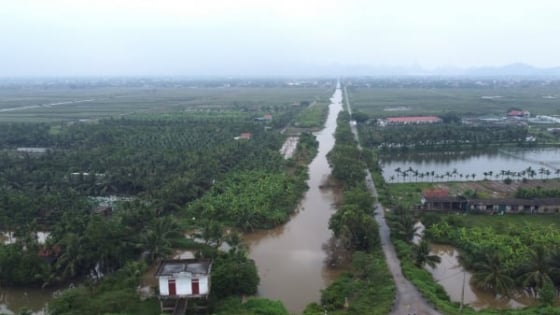 Đồng ruộng ngập nước vì cống tiêu không đảm bảo