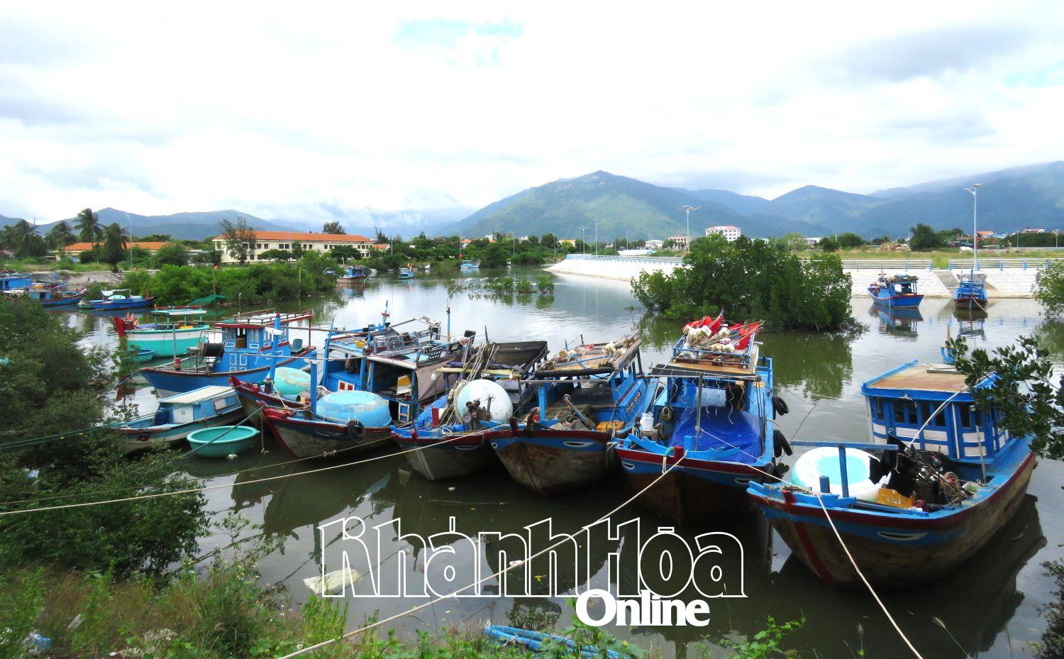 ប្រជាជនឃុំ Van Ninh នាំទូកទៅទីជម្រកដោយសុវត្ថិភាព។