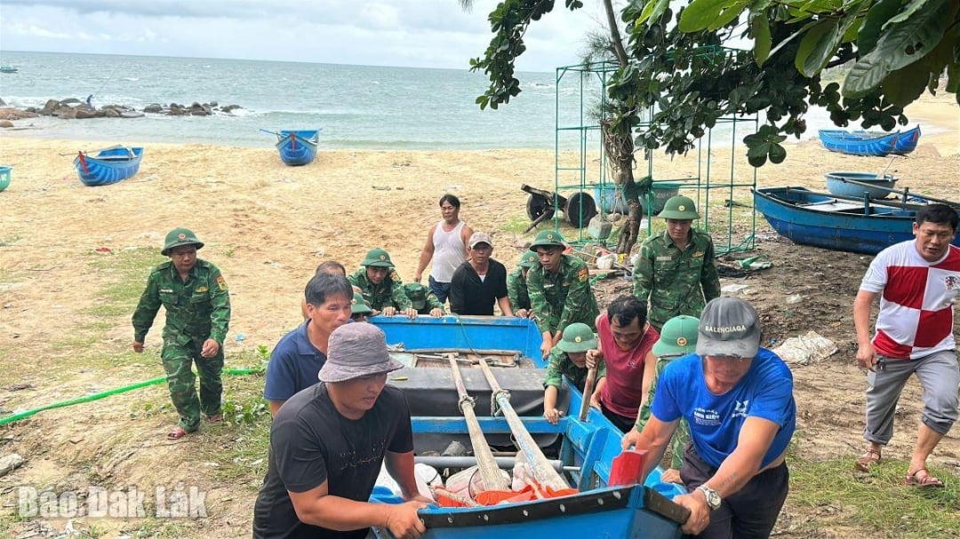 안하이 국경 경비대, 13호 폭풍 예방 위해 병력 파견