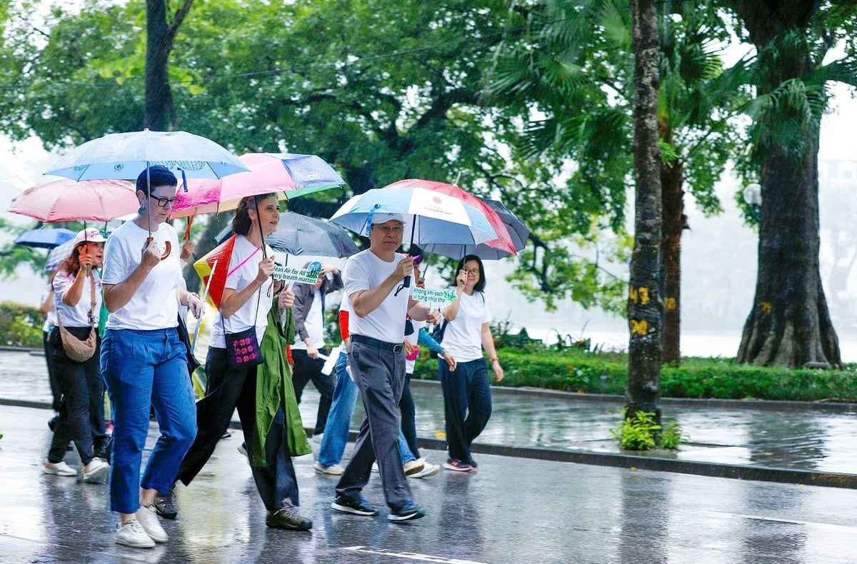 Sự kiện 'Không khí sạch cho bầu trời xanh' vừa qua đã khẳng định quyết tâm hành động vì quyền được hít thở không khí của mọi người dân. Ảnh: Khương Trung. 