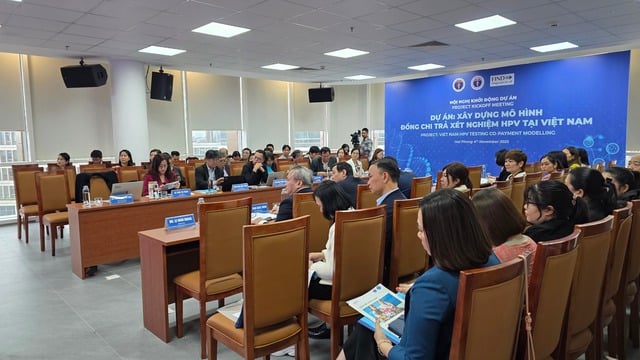 សម្ពោធគម្រោង 'ការកសាងគំរូបង់ប្រាក់រួមគ្នាសម្រាប់ការធ្វើតេស្ត HPV នៅវៀតណាម' នៅទីក្រុង Hai Phong - រូបថត ១. Khởi động Dự án 'Xây dựng mô hình đồng chi trả xét nghiệm HPV tại Việt Nam' tại Hải Phòng- Ảnh 1.