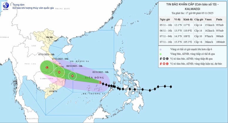 Bố trí lực lượng ứng trực sẵn tại các địa bàn trọng yếu ứng phó bão số 13