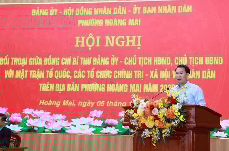 Hoang Mai-distriktet: Organiser minst ett møte og dialog hvert kvartal for å lytte til anbefalinger fra grasrota – Bilde 5. Phường Hoàng Mai: Mỗi quý tổ chức ít nhất 1 lần giao ban, đối thoại để lắng nghe kiến nghị từ cơ sở- Ảnh 5.