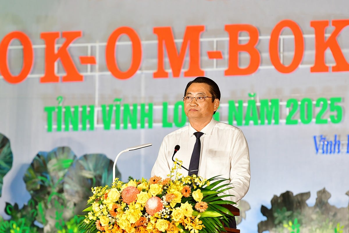 អនុប្រធានគណៈកម្មាធិការប្រជាជនខេត្ត - លោក Nguyen Quynh Thien ថ្លែងមតិនៅទីនេះ។