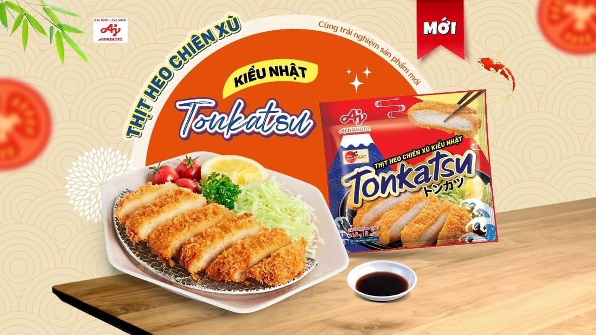 Ajinomoto Vietnam ទើបចេញសាច់ជ្រូកបំពងបែបជប៉ុន Tonkatsu។ រូបថត៖ Aj. Thịt heo chiên xù kiểu Nhật Tonkatsu mới ra mắt của Ajinomoto Việt Nam. Ảnh: Aj.