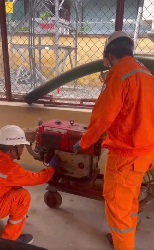 110kV変電所での発電機テスト。