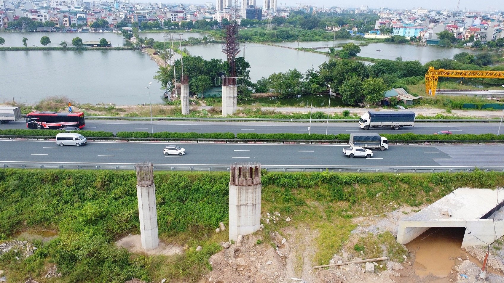 Ein Gebiet mit landwirtschaftlichen Nutzflächen und öffentlichem Land innerhalb des Projektgebiets.