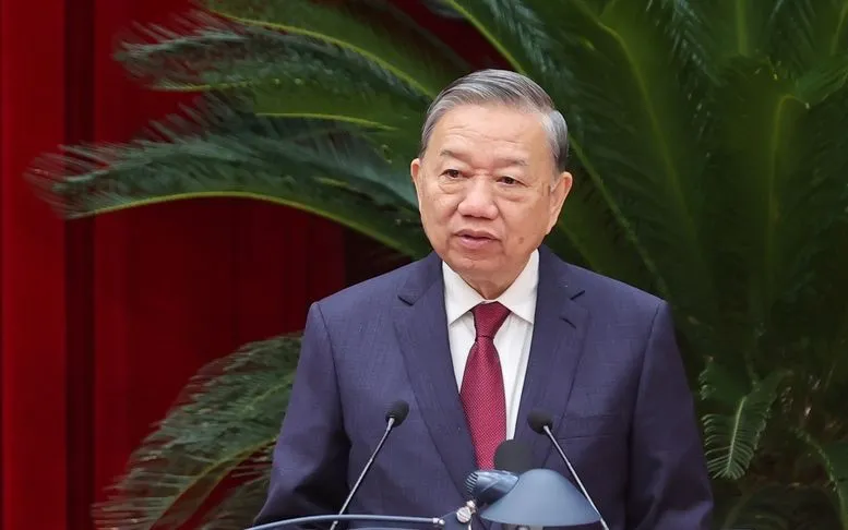 Tổng Bí thư Tô Lâm phát biểu bế mạc Hội nghị - Ảnh VGP