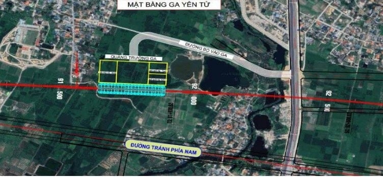 Szczegółowy schemat rozmieszczenia stacji Yen Tu.