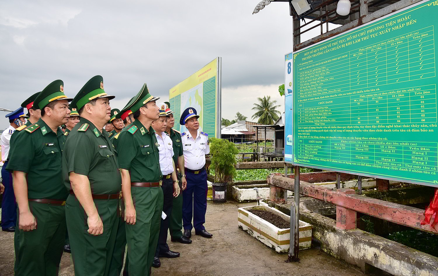Ministerstvo národní obrany kontroluje provádění kampaně proti nezákonnému, nehlášenému a neregulovanému rybolovu v provincii An Giang