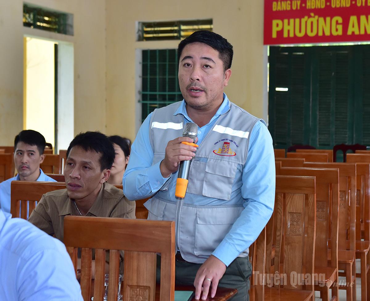 ຜູ້ຕາງໜ້າຜູ້ຮັບເໝົາໄດ້ລາຍງານຄວາມຄືບໜ້າຂອງການກໍ່ສ້າງ ແລະ ສະເໜີວິທີແກ້ໄຂ ເພື່ອເລັ່ງຄວາມຄືບໜ້າຂອງບັນດາລາຍການຂອງໂຄງການ.