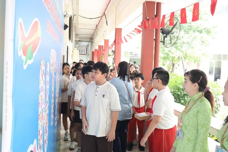 हो ची मिन्ह सिटी के प्राथमिक विद्यालय का सिंगापुर और कोरिया के विद्यालयों के साथ अंतर्राष्ट्रीय आदान-प्रदान है - फोटो 4. Trường tiểu học ở TP.HCM giao lưu quốc tế với các trường Singapore, Hàn Quốc - Ảnh 4.