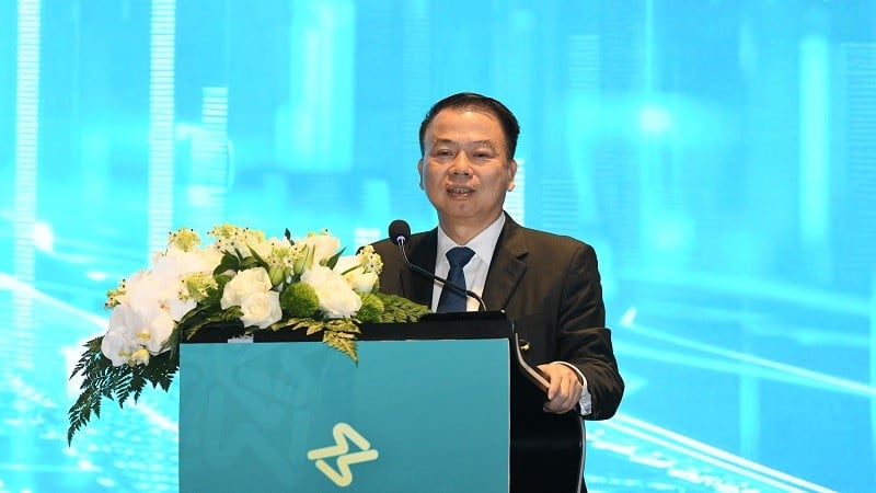 Ministrul adjunct al finanțelor, Nguyen Duc Chi, vorbește la conferință. Foto: DUY GIANG