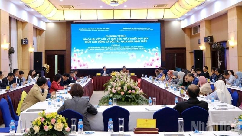 Programmet för utbyte, kontakter och samarbete inom turismutveckling mellan Lam Dong och malaysiska partners ägde rum på eftermiddagen den 6 november.