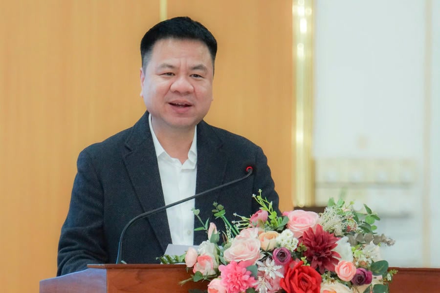 Journalist Trieu Ngoc Lam, hoofdredacteur van Education and Times Newspaper, hield een toespraak tijdens de workshop.