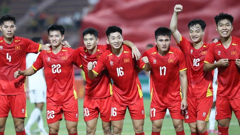 Vietnamská reprezentace do 22 let se shromažďuje v mocné formě. (Foto: VFF)