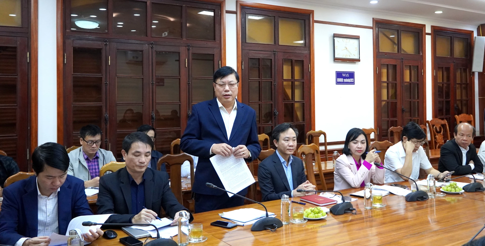 Đại diện lãnh đạo Sở Văn hóa, Thể thao và Du lịch thông tin những nội dung liên quan. Ảnh: H.Tr