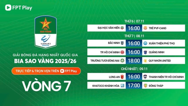 1部リーグのスケジュール:チュオン・トイ・ドン・ナイが首位奪還に苦戦 - 写真2。 Lịch thi đấu giải hạng nhất: Trường Tươi Đồng Nai gian nan tìm lại ngôi đầu- Ảnh 2.