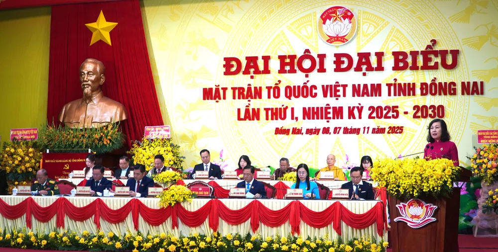 Het 1e congres van afgevaardigden van het Vietnamese Vaderlandfront van de provincie Dong Nai, termijn 2025-2030