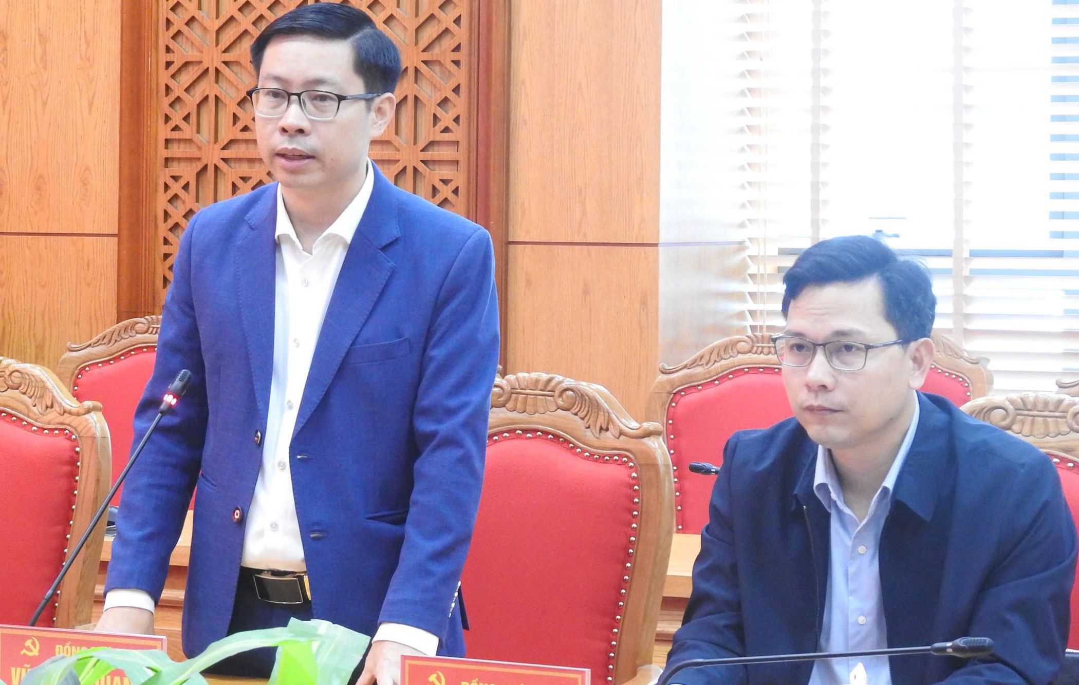 На встрече выступили представители руководства провинции Каобанг. Фото: партийный комитет.