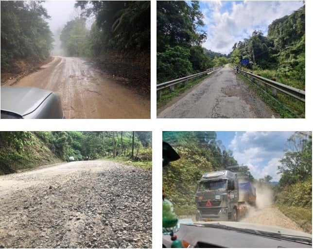 រូបភាពថតចេញពីឯកសារ EIA បង្ហាញពីស្ថានភាពបច្ចុប្បន្ននៃផ្នែកផ្លូវនៅលើផ្លូវជាតិលេខ 14D។