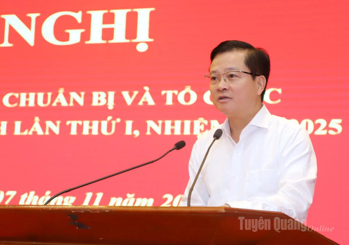 Tran Quang Minh, jefe del Comité Organizador del Comité Provincial del Partido, informó en la conferencia.