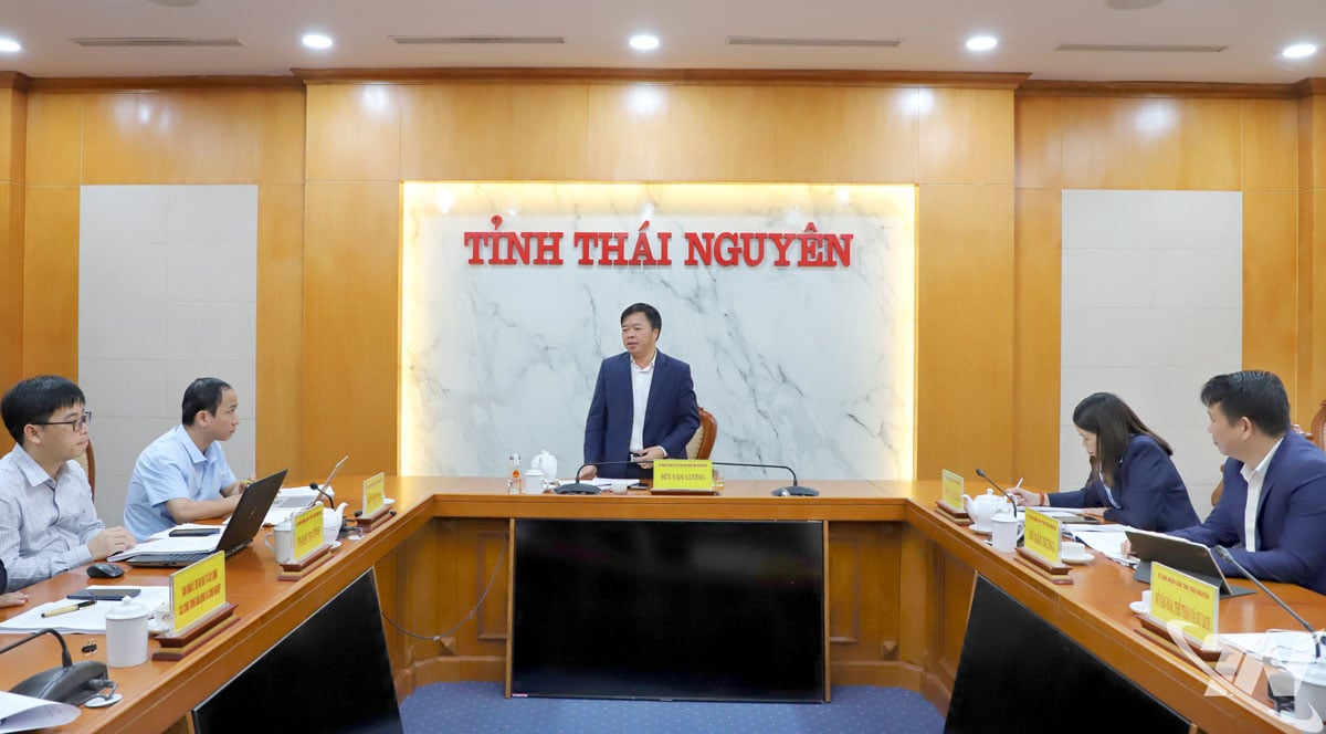 Kamrat Bui Van Luong, medlem av provinspartiets ständiga kommitté och vice ordförande i provinsens folkkommitté, ledde mötet.