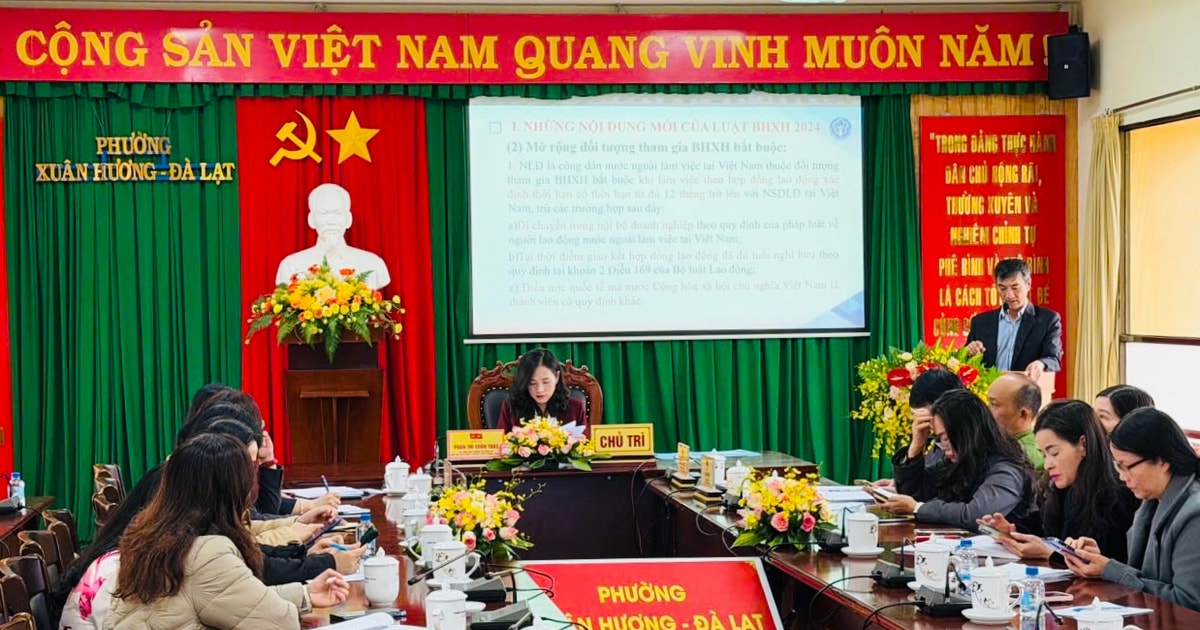 Phường Xuân Hương - Đà Lạt tăng cường trách nhiệm tham gia BHXH, BHYT cho người lao động