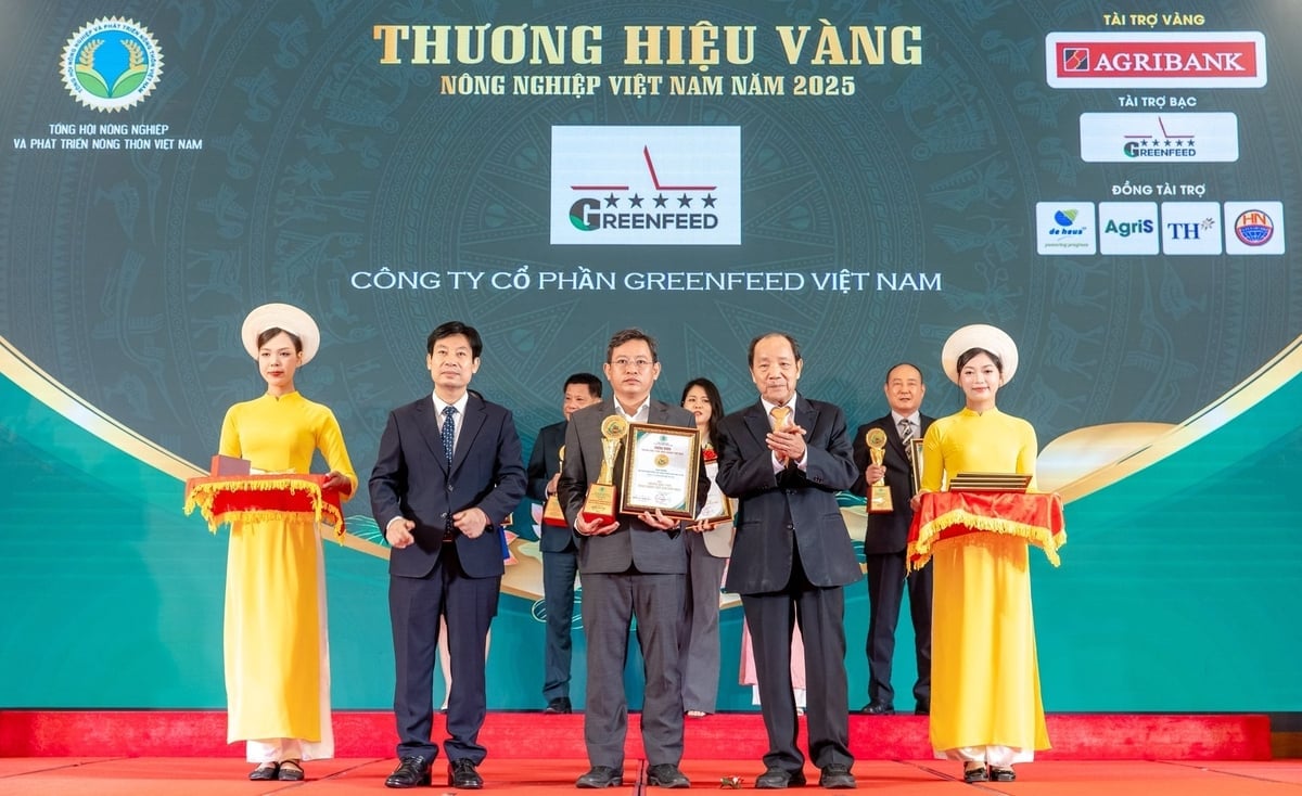 Greenfeed a fost premiată drept „Marca de Aur a Agriculturii Vietnameze”. Foto: K.A. Greenfeed được vinh danh 'Thương hiệu vàng Nông nghiệp Việt Nam'. Ảnh: K.A.