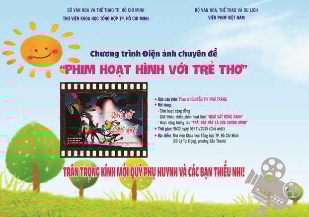 Nhiều hoạt động hấp dẫn tại Chương trình Điện ảnh chuyên đề "Phim Hoạt hình với trẻ thơ" tháng 11/2025 - Ảnh 1.