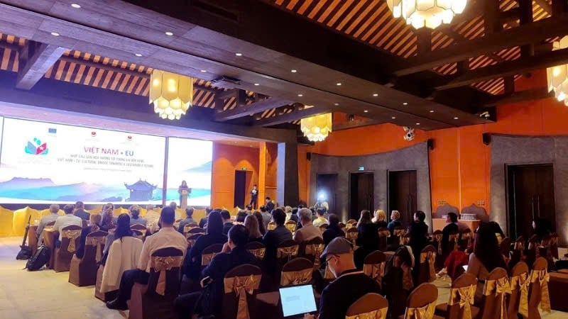 View of the Vietnam-EU Day conference in Yen Tu (Quang Ninh).