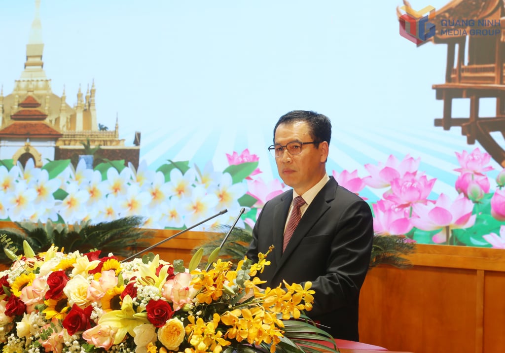 Comrade Malaythong Kommasit, alternate member of the Party Central Committee and Minister of Industry and Trade of Laos, delivered the closing speech at the conference.