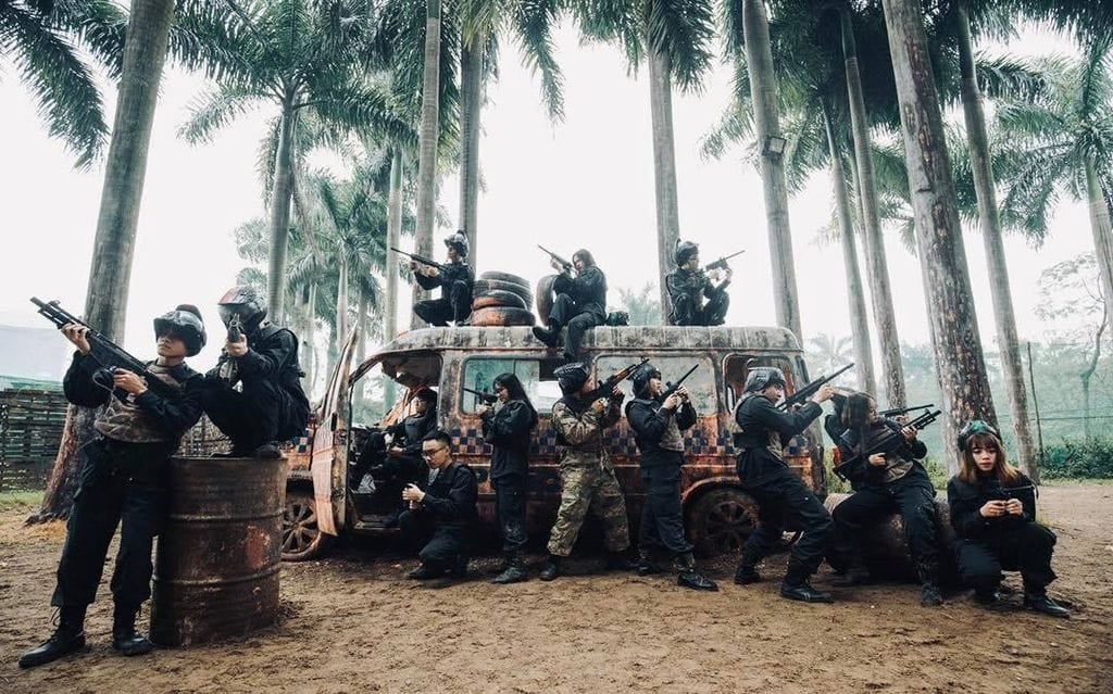 អ្នកលេងមានគោលបំណងក្នុងការប្រកួត paintball ។