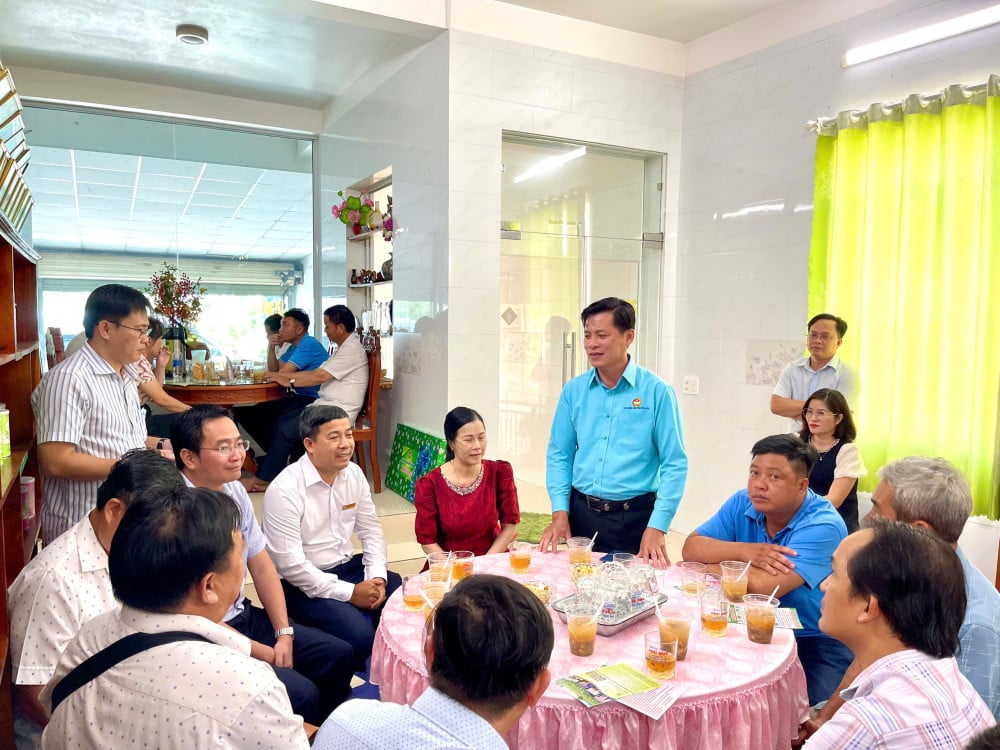 ताई निन्ह प्रांत के कृषक संघ के प्रतिनिधिमंडल ने डोंग नाई प्रांत में विशिष्ट सहकारी समितियों के अनुभवों से सीखा।