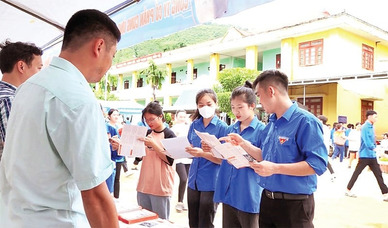 W prowincji Tuyen Quang regularnie organizowane są targi pracy i udzielane są porady pracownikom chcącym podjąć pracę na podstawie umowy o pracę.