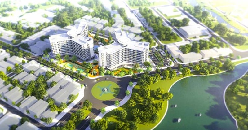 ទិដ្ឋភាពនៃតំបន់លំនៅដ្ឋានសង្គមនៅតំបន់ទីក្រុងថ្មី Phu My ខេត្ត Quang Ngai វិនិយោគដោយសាជីវកម្មវិនិយោគអភិវឌ្ឍន៍លំនៅដ្ឋាន និងទីក្រុង។ រូបថត៖ វិនិយោគិន។