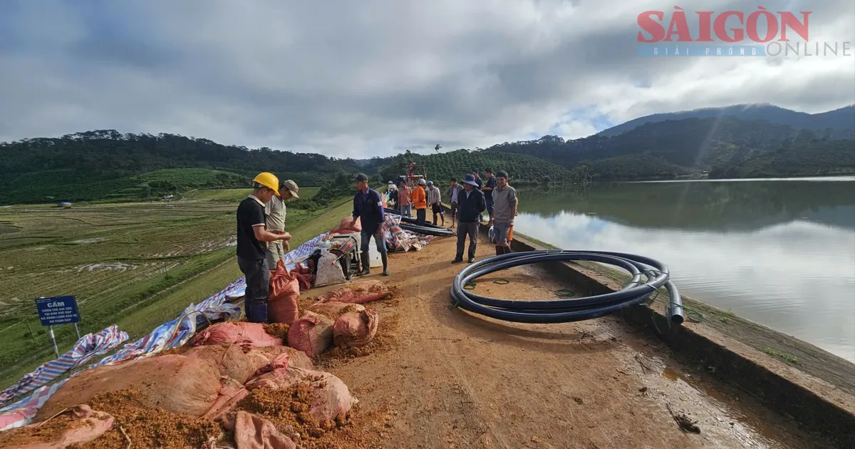 Lâm Đồng: Khẩn cấp xây dựng công trình chống thấm, sạt trượt hồ Cay An