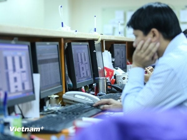 Индекс Вьетнама официально потерял важный психологический уровень поддержки в 1600 пунктов. (Фото: Vietnam+)