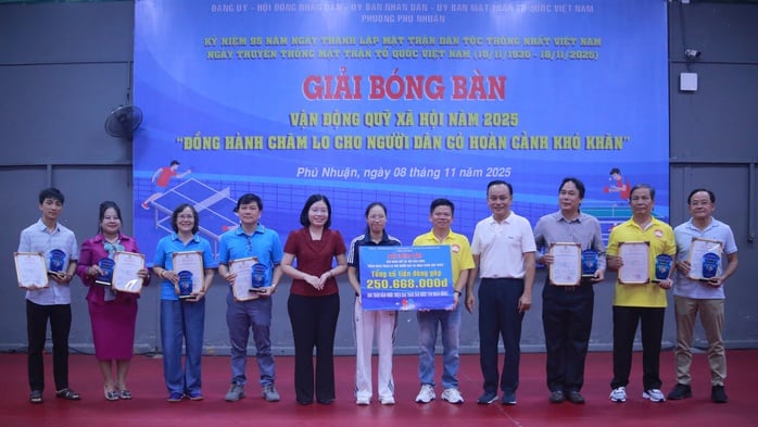 Phường Phú Nhuận tổ chức Giải bóng bàn gây Quỹ xã hội năm 2025 - Ảnh 3.