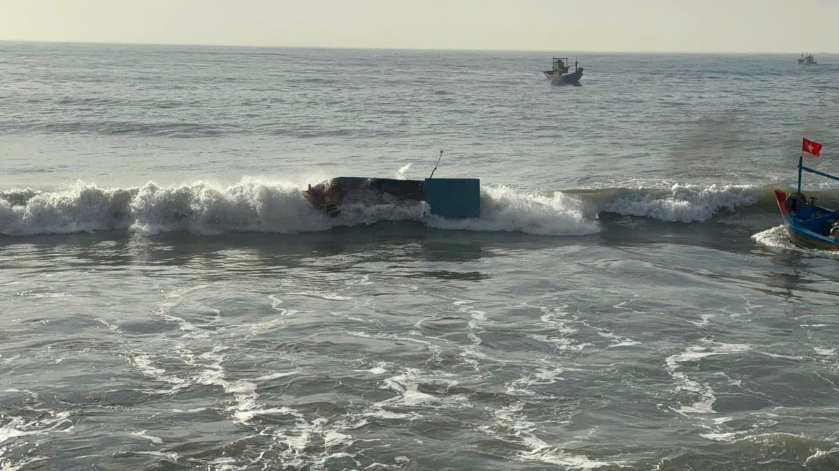 Khu vực tàu cá bị đánh chìm. Ảnh: KH.