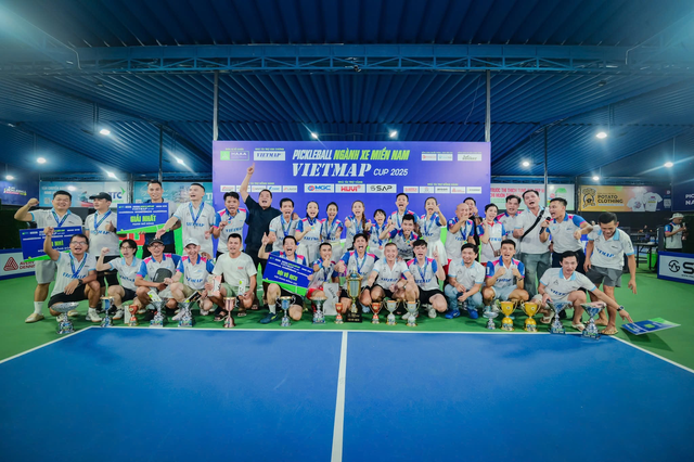 Giải pickleball ngành xe miền Nam khép lại bằng hành trình thiện nguyện- Ảnh 1.