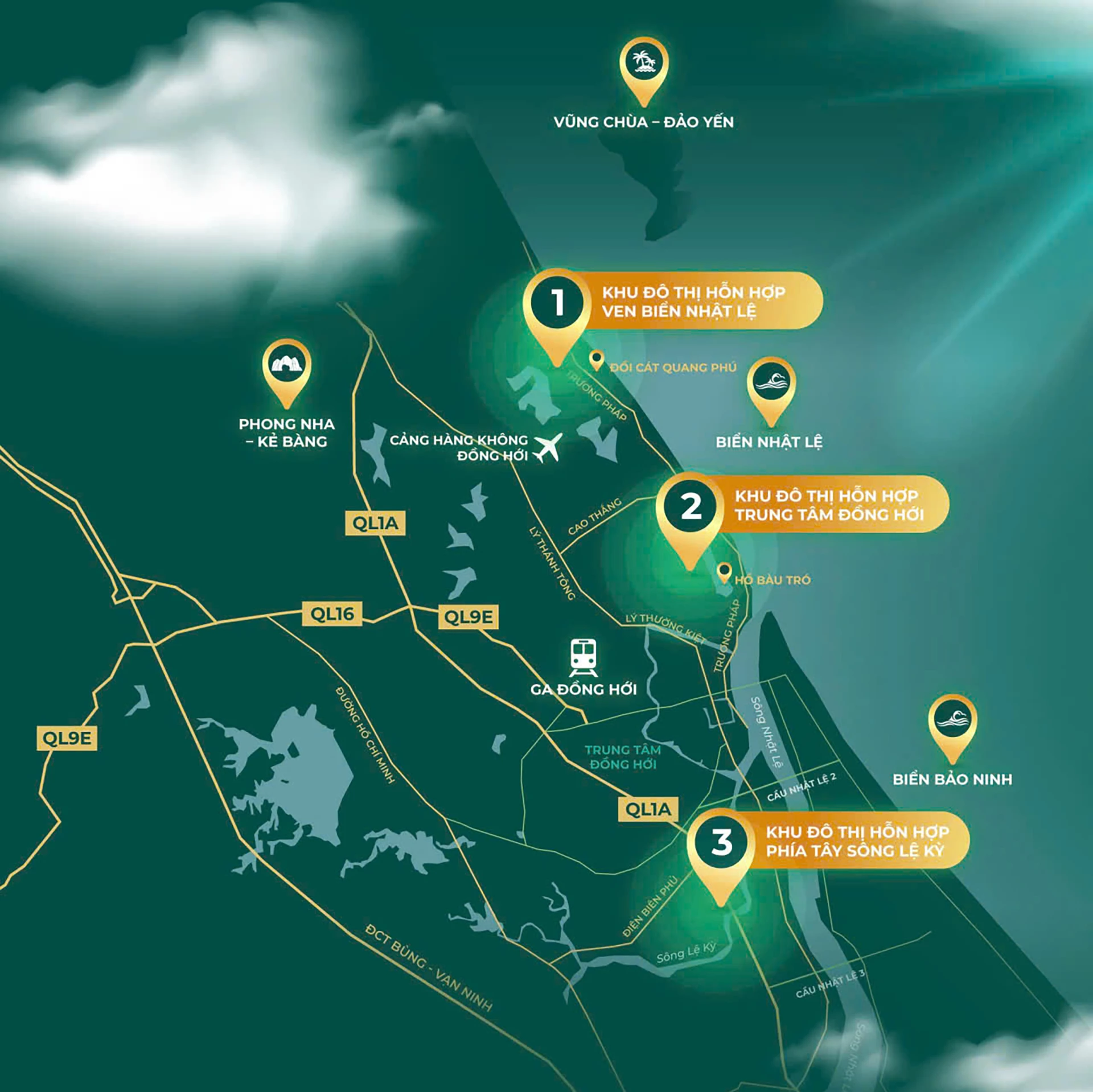 Bilder på rumslig planering av 3 projekt från Sun Group i Quang Tri - Foto: Sun Group