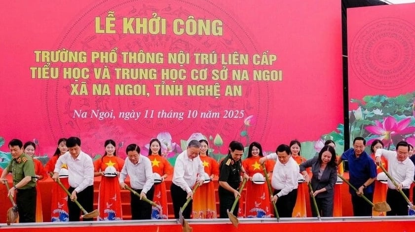 Khởi công đồng loạt 72 trường phổ thông nội trú liên cấp tại các xã biên giới- Ảnh 1.