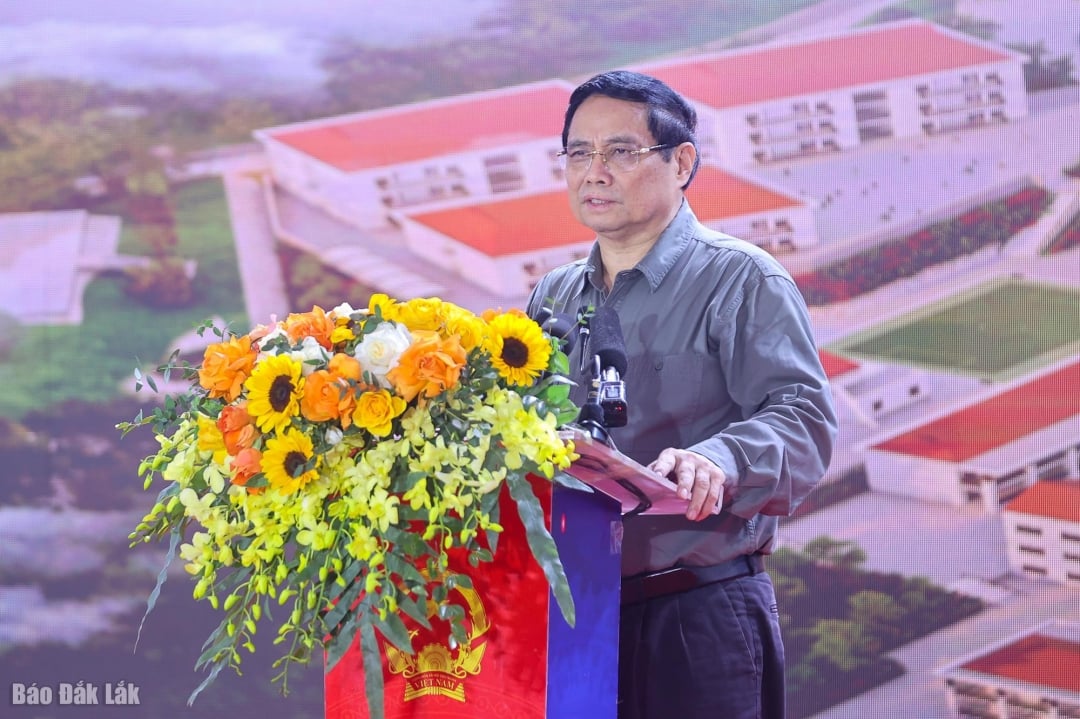 នាយករដ្ឋមន្ត្រី Pham Minh Chinh ថ្លែងមតិក្នុងពិធីនេះ។ ប្រភព៖ chinhphu.vn