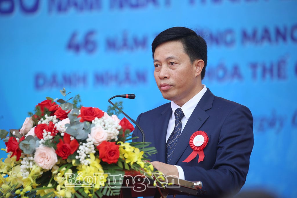 សមមិត្ត Lai Van Hoan អនុប្រធានគណៈកម្មាធិការប្រជាជនខេត្ត ថ្លែងមតិក្នុងពិធីនេះ។