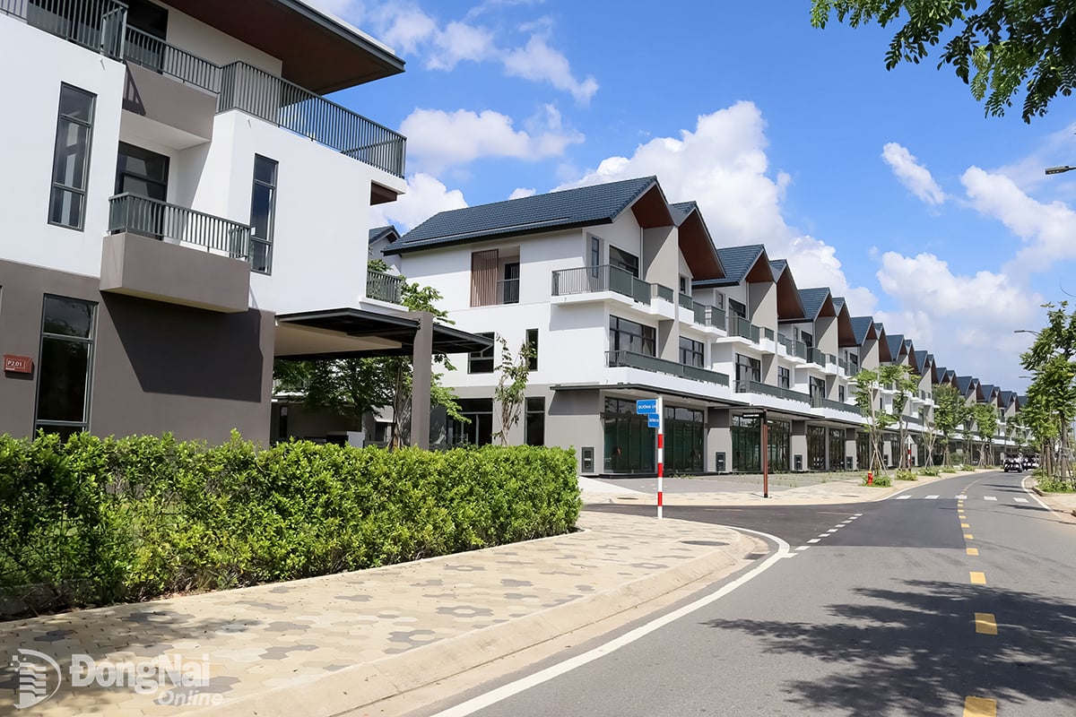 Ett kommersiellt fastighetsprojekt i Long Thanh kommun.