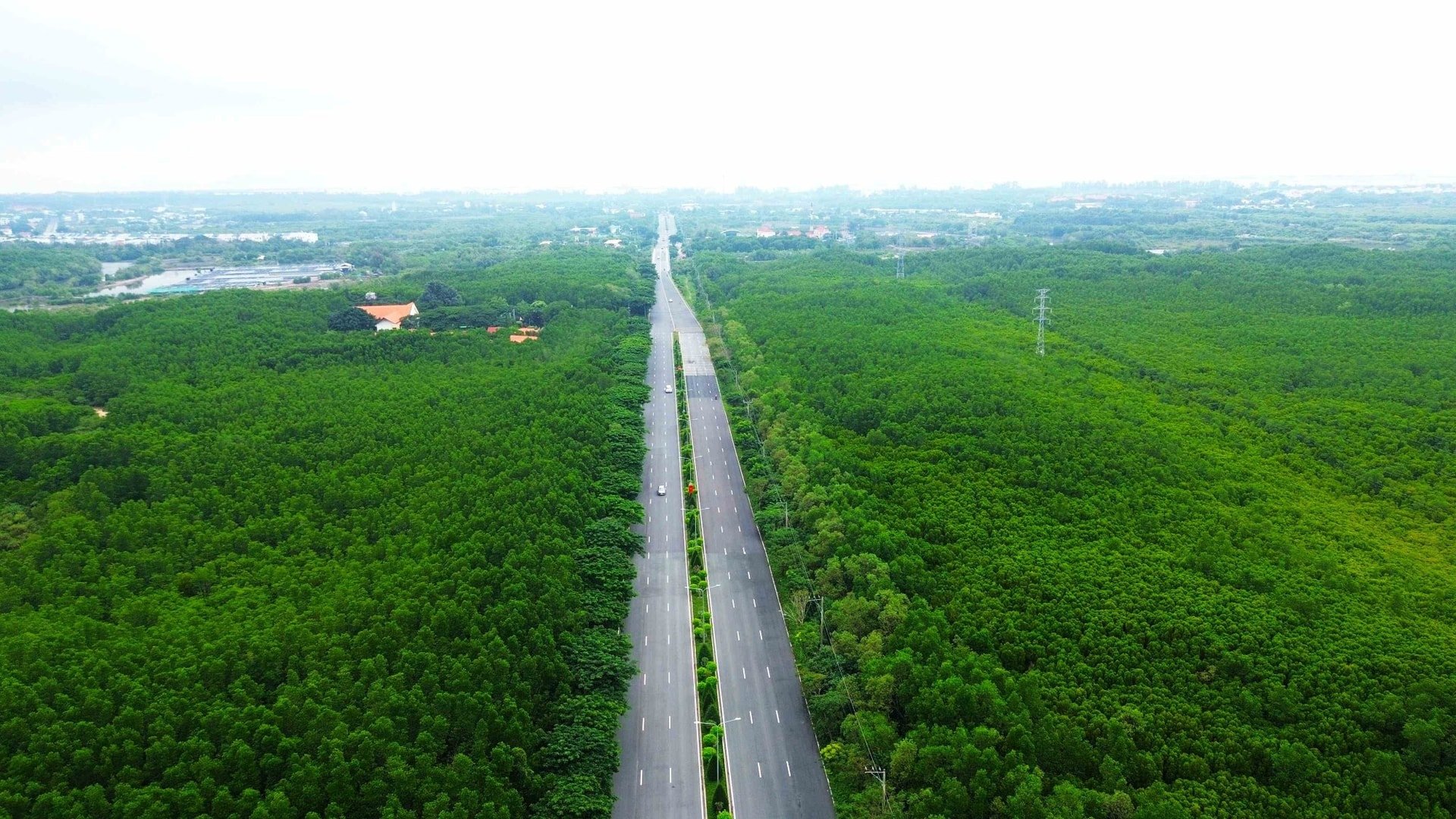 Sac Forest Road is the main connection route to Can Gio sea encroachment tourist area.
